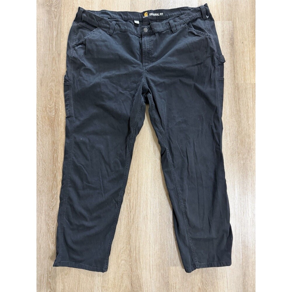 Carhartt Women’s Original Fit Black Multi Pocket Work Pants Plus Size 24W Reg